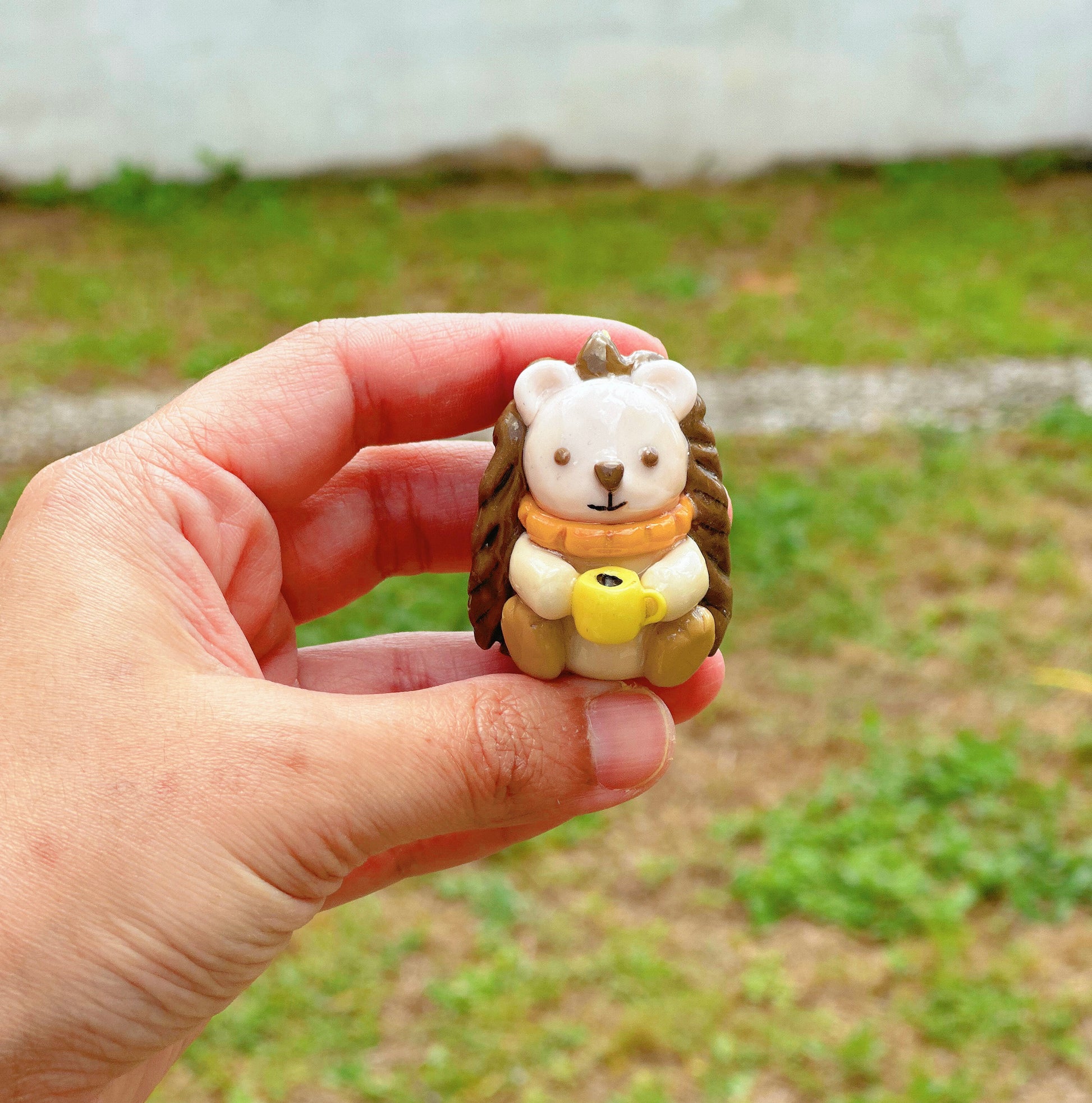 Puff The Cozy Hedgehog Keychain