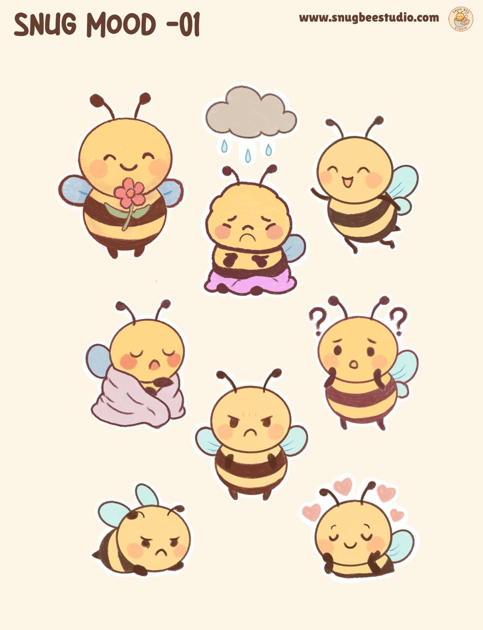 Snug Mood Printable Sticker Sheet