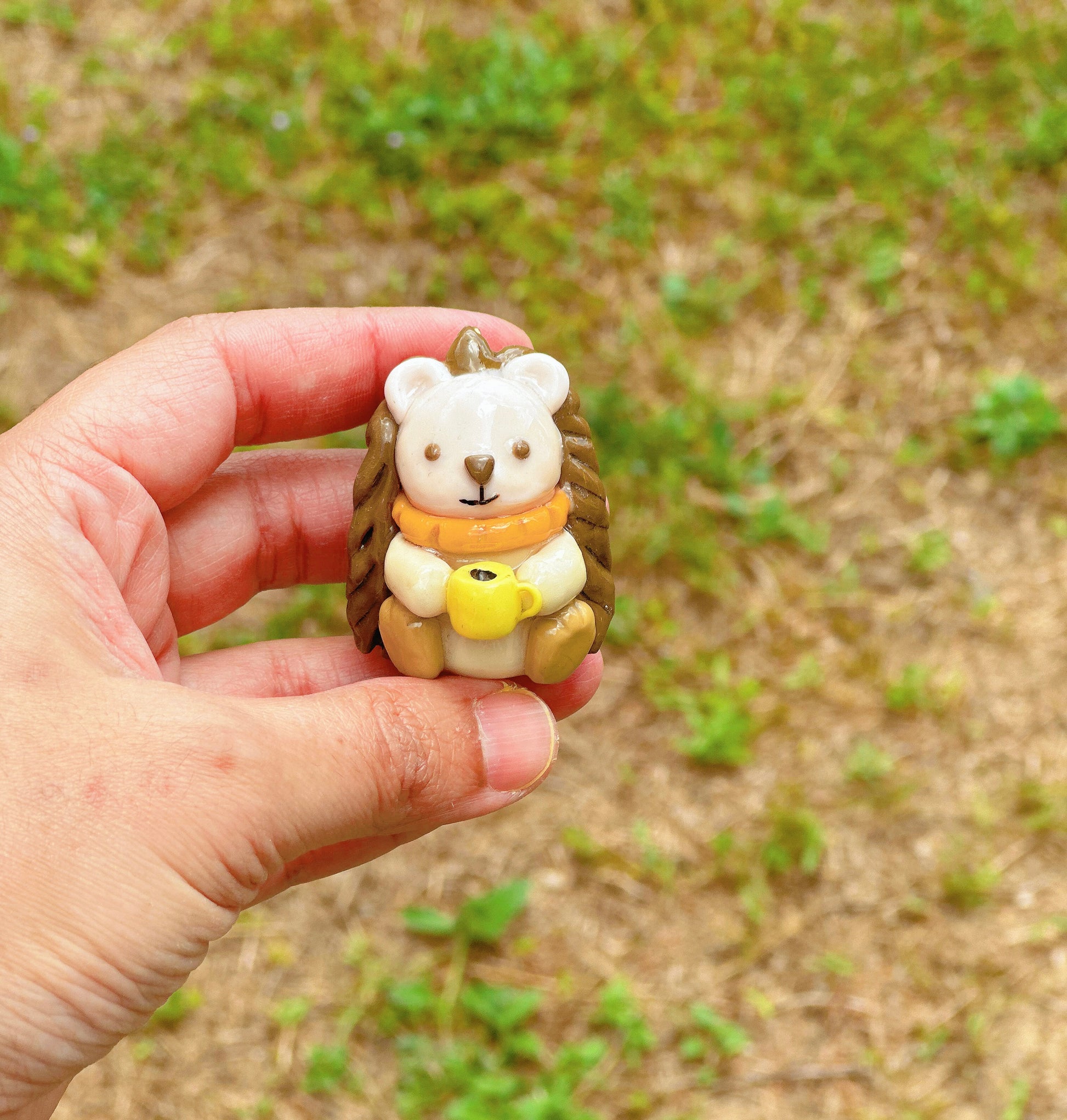 Puff The Cozy Hedgehog Keychain